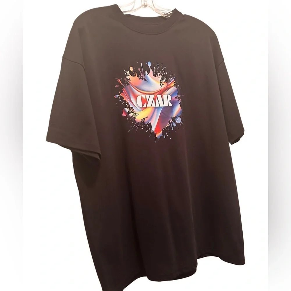 NEW Unisex Black Graphic T Shirt Size 2XL